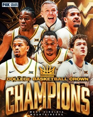 Congrats West Virginia Mountaineers Champions College Basketball Crown 2026