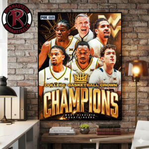 Congrats West Virginia Mountaineers Champions College Basketball Crown 2026 Poster Canvas Decor