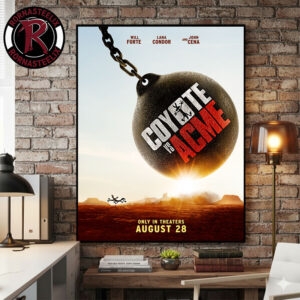 Coyote vs ACME Movie 2026 Official Poster Only In Theaters August 28 2026 Poster Canvas Decor