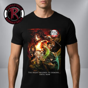 Demon Slayer Infinity Castle Part 2 New Key Visual The Night Belongs To Demons Until Now Unisex T Shirt