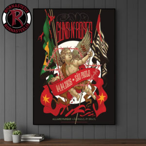 Guns N Roses 2026 Sao Paulo Poster Show At Allianz Park at Monsters of Rock On April 4 2026 Poster Canvas Decor