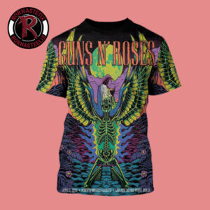 Guns N Roses Venue Poster At Sao José do Rio Preto On April 7 2026 Brazil All Over Print Shirt