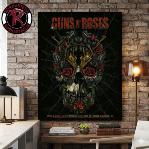 Guns N Roses World Tour 2026 Brazil Poster At Estádio Estadual Kleber José de Andrade On April 12 2026 Cariacica Brazil Poster Canvas Decor