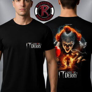 Gutter Garbs IT Welcome to Derry Get It Or Regret It Art by Sam Coyne It Begins Here Unisex T Shirt Two Sided