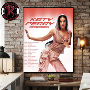 Katy Perry 2026 Festivals Schedule Tour Dates Poster Canvas Decor