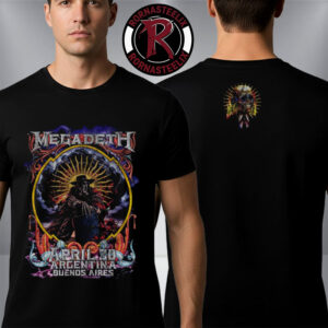 Megadeth Argentina 2026 Merch Tee At Buenos Aires On April 30 2026 Unisex T Shirt Two Sided