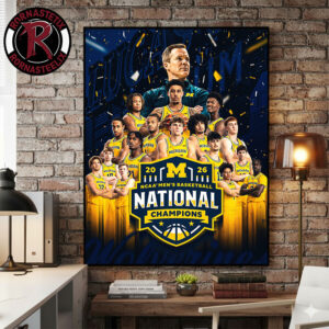 Michigan Wolverines Champions NCAA Men’s Basketball National Champions 2026 The Kings of College Basketball Poster Canvas Decor