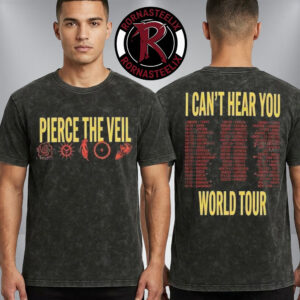 Pierce The Veil I Can’t Hear You World Tour 2026 Honolulu Hawaii Merch Schedule Tour Dates Washed T Shirt