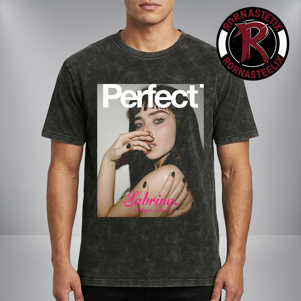 Sabrina Carpenter Stun Dark Hair For Perfect Magazine 2026 Washed T Shirt Sabrina Carpenter Stun Dark Hair For Perfect Magazine 2026 Washed T Shirt