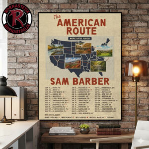 Sam Barber The American Route 2026 Schedule Tour Dates Poster Canvas Decor