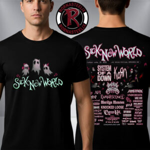 Sick New World 2026 Las Vegas Festival Exclusive Ghosts Merch On April 25 2026 Full Lineup Unisex T Shirt Two Sided