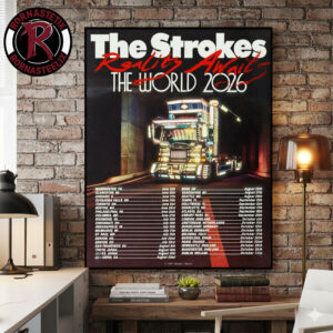 The Strokes Reality Awaits The World 2026 Schedule Tour Dates Poster Canvas Decor