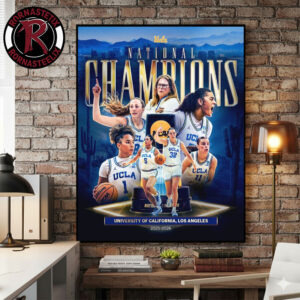UCLA Bruins Women’s Basketball NCAA Tournament Champions 2026 Poster Canvas Decor