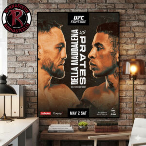 UFC Fight Night Jack Della Maddalena vs Carlos Prates Welterweight Bout On May 2 2026 UFC Australia n New Zealand Poster Canvas Decor