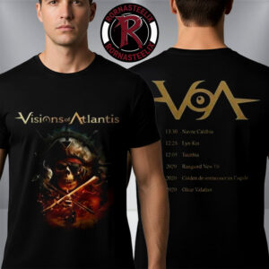 Visions Of Atlantis Pirates II Armada Tour 2026 Latin America On April 23 2026 At Live Era Montevideo Uruguay Unisex T Shirt Two Sided
