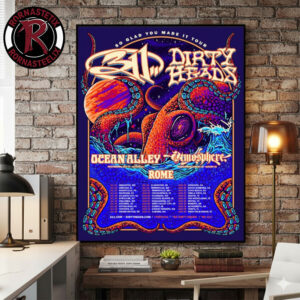 311 Band x Dirty Heads Summer Co-Headlining The So Glad You Made It Tour 2026 Schedule Tour Dates Poster Canvas Decor