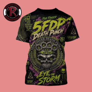 5 Finger Death Punch 2026 New Single Eye Of The Storm Drops On May 15 2026 All Over Print Shirt