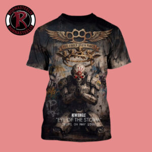 5 Finger Death Punch New Single Eye Of The Storm 2026 Drops On May 15 2026 All Over Print Shirt