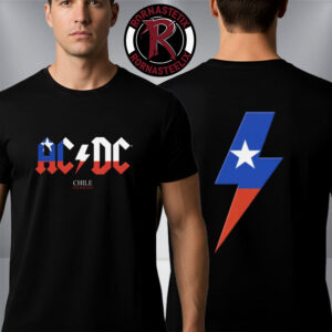 ACDC Chile 2026 Pwr Up Tour Merchandise Chile Flag Unisex T-Shirt Two Sided