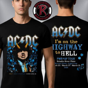 ACDC Power Up Tour 2026 Argentina Venue Tee At Estadio River Plate Buenos Aires On March 23 27 31 2026 Unisex T-Shirt Two Sided