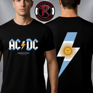 ACDC Pwr Up Tour 2026 Argentina Flag Unisex T-Shirt Two Sided