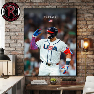 Aaron Judge Captain USA Team Night Of 2026 World Baseball Classic Poster Canvas Decor