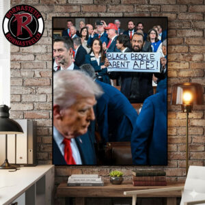 Al Green Held Up A Black People Aren’t Apes Sign At Donald Trump?s State Of The Union Poster Canvas Decor