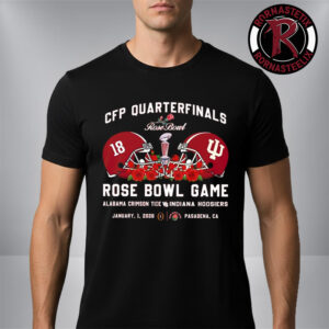 Alabama Crimson Tide vs Indiana Hoosiers Rose Bowl 2026 CFP Quarterfinals January 1 2026 At The Rose Bowl Stadium in Pasadena Unisex T-Shirt