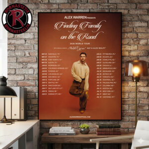 Alex Warren Finding Family On The Road 2026 World Tour Schedule North America Dates Poster Canvas Decor