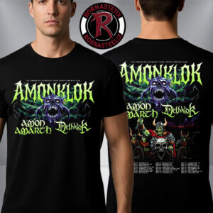 Amon Amarth and Dethklok Band Amonklok Conquest Tour North America 2026 Schedule Dates Unisex T-Shirt Two Sided