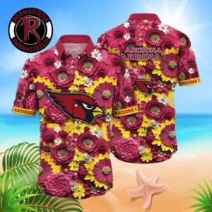 Arizona Cardinals NFL Colorful Flowers Gift Hawaiian Shirt