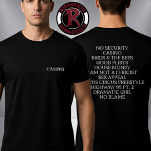 Baby Keem New Album Casino Merch CASINO Rhinestone Unisex T-Shirt Two Sided