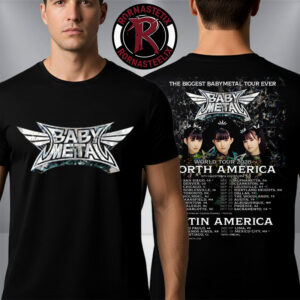 Babymetal The Biggest Babymetal Tour Ever World Tour 2026 Schedule Tour Dates Unisex T-Shirt Two Sided