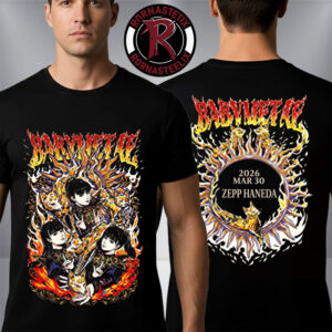 Babymetal World Tour 2026 In Japan Merch Tee White Flame Show At Zepp Haneda On March 30 2026 Unisex T-Shirt Two Sided