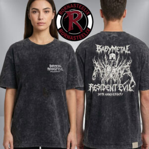 Babymetal x Resident Evil Celebrates 30th Anniversary Merch Metal Outbreak Washed T Shirt