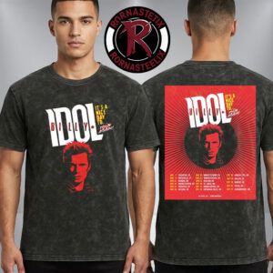 Billy Idol It’s A Nice Day To Tour Again 2026 North America Schedule Tour Dates Washed T-Shirt