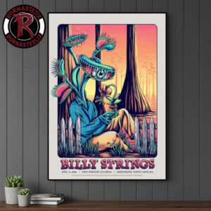Billy Strings North Carolina Event Poster At First Horizon Coliseum On April 14 2026 Greensboro Poster Canvas Decor