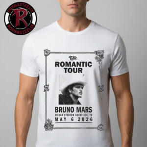 Bruno Mars Nashville The Romantic Tour 2026 At Nissan Stadium On May 6 2026 Nashville TN Unisex T-Shirt