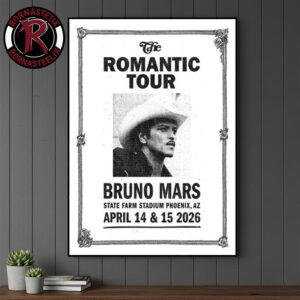 Bruno Mars Phoenix The Romantic Tour 2026 Limited Edition At State Farm Stadium Phoenix AZ Poster Canvas Decor
