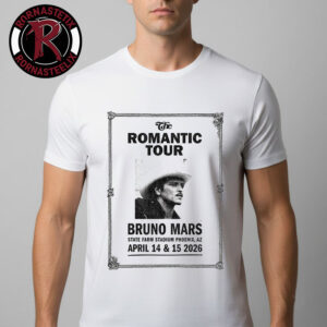 Bruno Mars Phoenix The Romantic Tour 2026 Limited Edition At State Farm Stadium Phoenix AZ Unisex T-Shirt