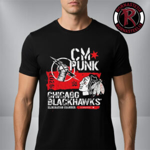 CM Punk WWE Chicago Blackhawks Elimination Chamber 2026 Unisex T-Shirt