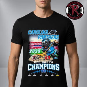 Carolina Panthers NFC South Division Champions 2025 Mascot Unisex T-Shirt
