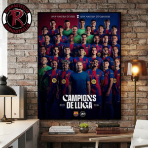 Celebrates Barcelona FC Champions La Liga 2025 26 It’s History Poster Canvas Decor