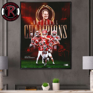 Celebrates Indiana Hoosiers Wins National Champions 2025-2026 First National Title Poster Canvas Decor