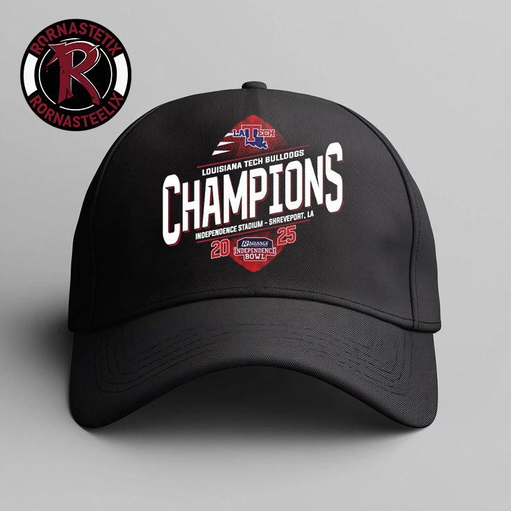 Celebrates Louisiana Tech Bulldogs Won Independence Bowl Champions 2025 At Independence Stadium Shreveport LA Hat Cap Celebrates Louisiana Tech Bulldogs Won Independence Bowl Champions 2025 At Independence Stadium Shreveport LA Hat Cap