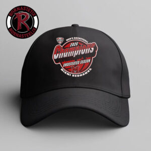 Celebrates Miami RedHawks 2026 Men?s Basketball MAC Undefeated Season Champions Hat Cap