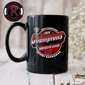 Celebrates Miami RedHawks 2026 Men?s Basketball MAC Undefeated Season Champions Mug Cup