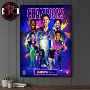 Celebrates Paris Saint Germain Champions UEFA Champions League 2025 26 Budapest 26 Final Poster Canvas Decor