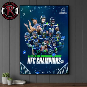 Celebrates Seattle Seahawks Champions NFC Championship 2025-26 Poster Canvas Decor