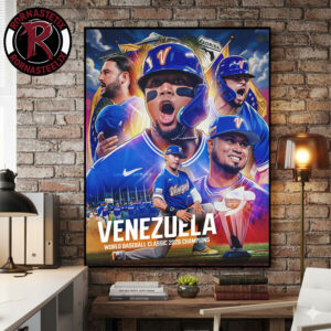 Celebrates Venezuela Champions 2026 World Baseball Classic 2026 Championship Poster Canvas Decor